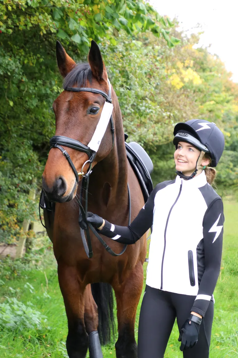 Hy Equestrian Silva Flash Reflective Gilet - Reflective Silver-3